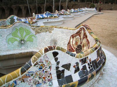 Antoni Gaudi\'s Park Guell Bench