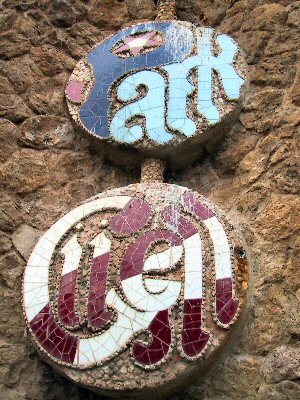 Antoni Gaudi\'s Park Guell Sign